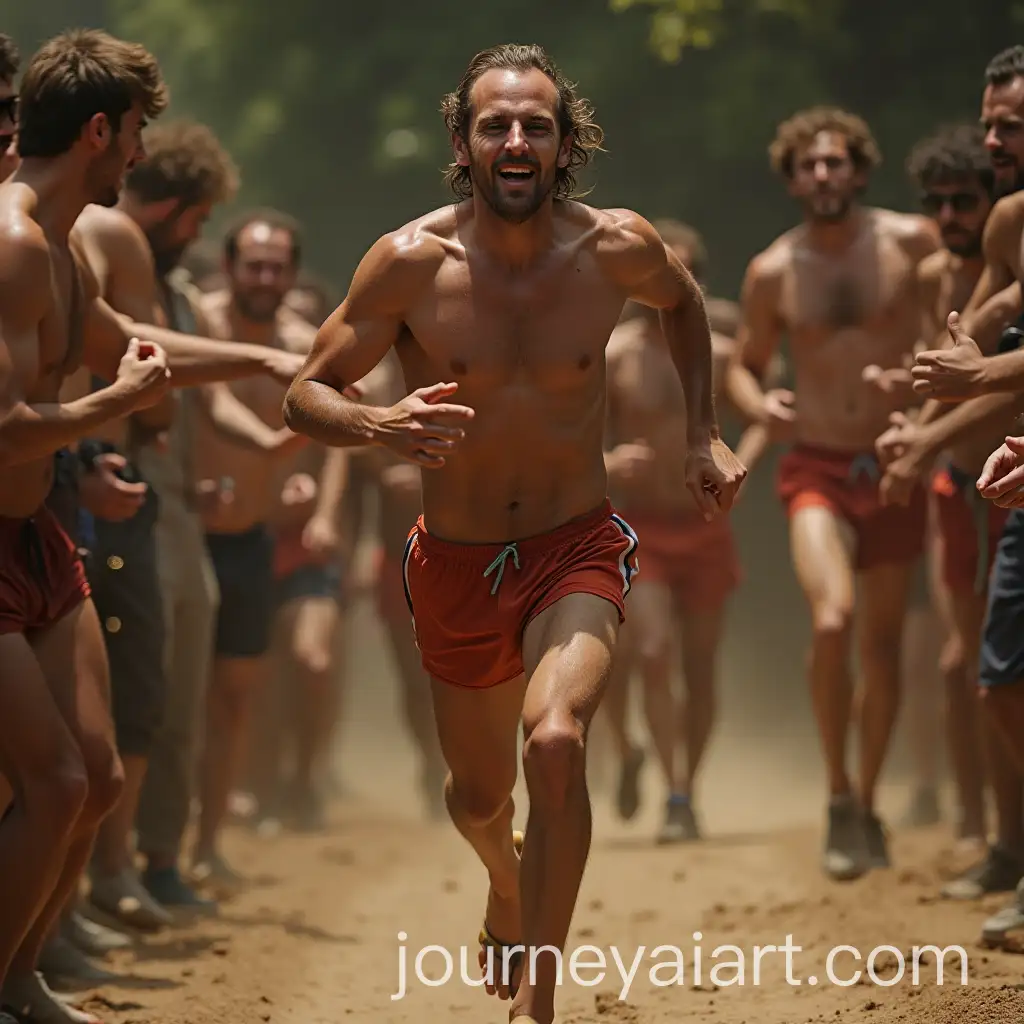 Running-from-the-Jewish-Scene-in-Borat-Movie-Parody