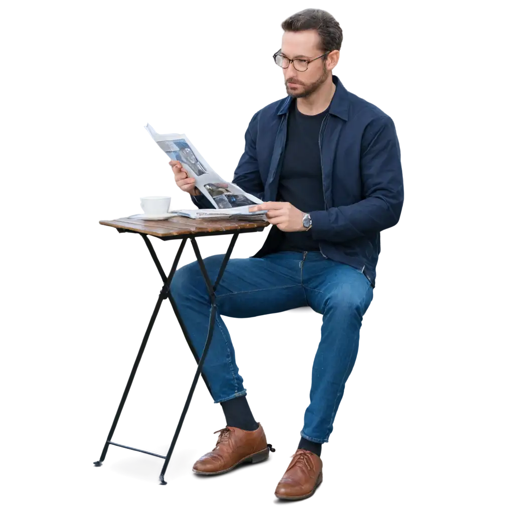 Man-Reading-Article-PNG-with-Table-for-Sitting-Ideal-for-Content-Creation-and-Professional-Design