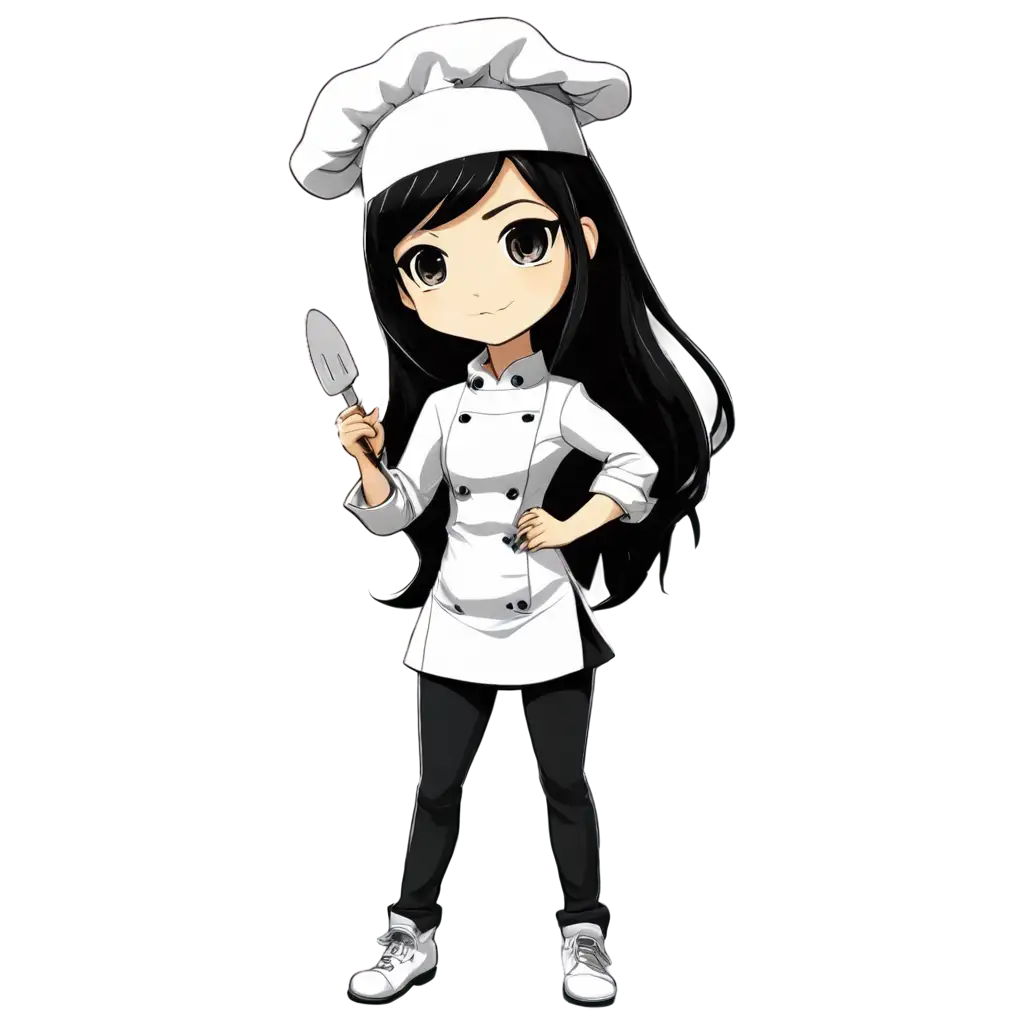 Chibi-Chef-PNG-Image-Cute-BlackHaired-Chef-with-Black-Eyes-in-2D-Style