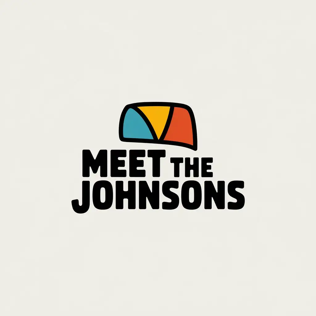 LOGO Design for Meet the Johnsons Minimalistic TV Show Theme with Clear Background