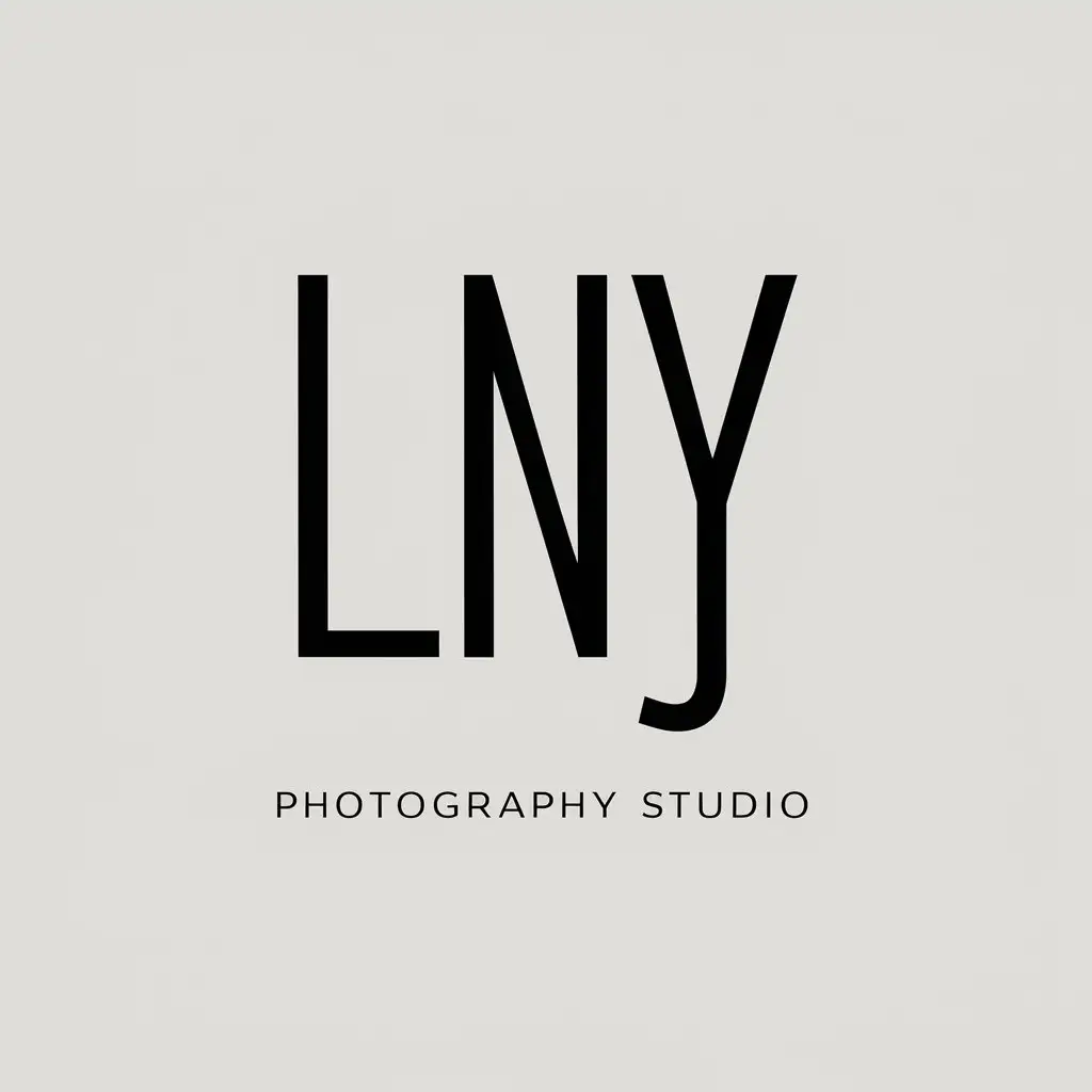 a vector logo design,with the text "LNY Photography Studio", main symbol:LNY,Minimalistic,clear background