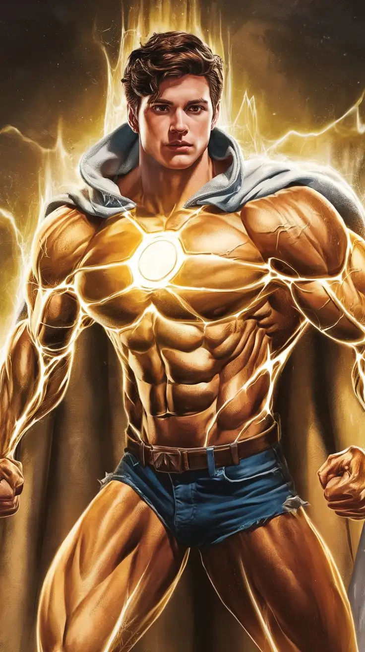 Young-College-Student-Transforms-into-Superhero-with-Luminous-Golden-Power