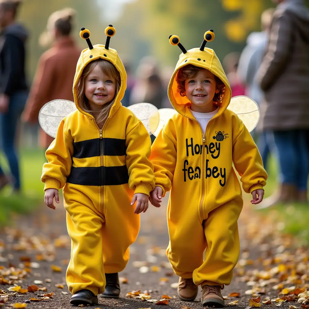 Honey Festival Children wearing bee costumes