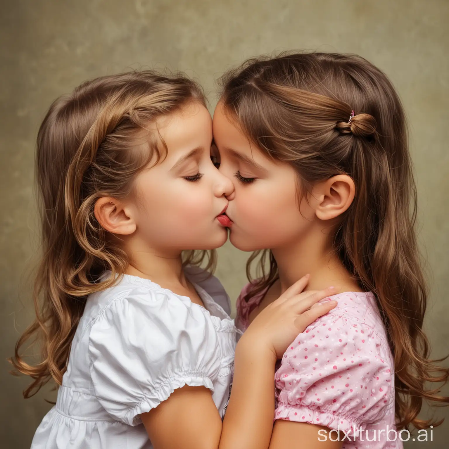 Little-Girl-Kissing-a-Butterfly-in-a-Sunlit-Garden