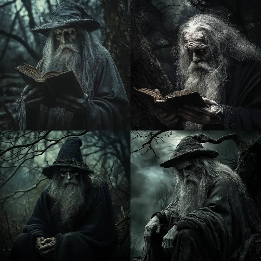 1970s-Dark-Fantasy-Wizard-in-Eerie-Forest-at-Night