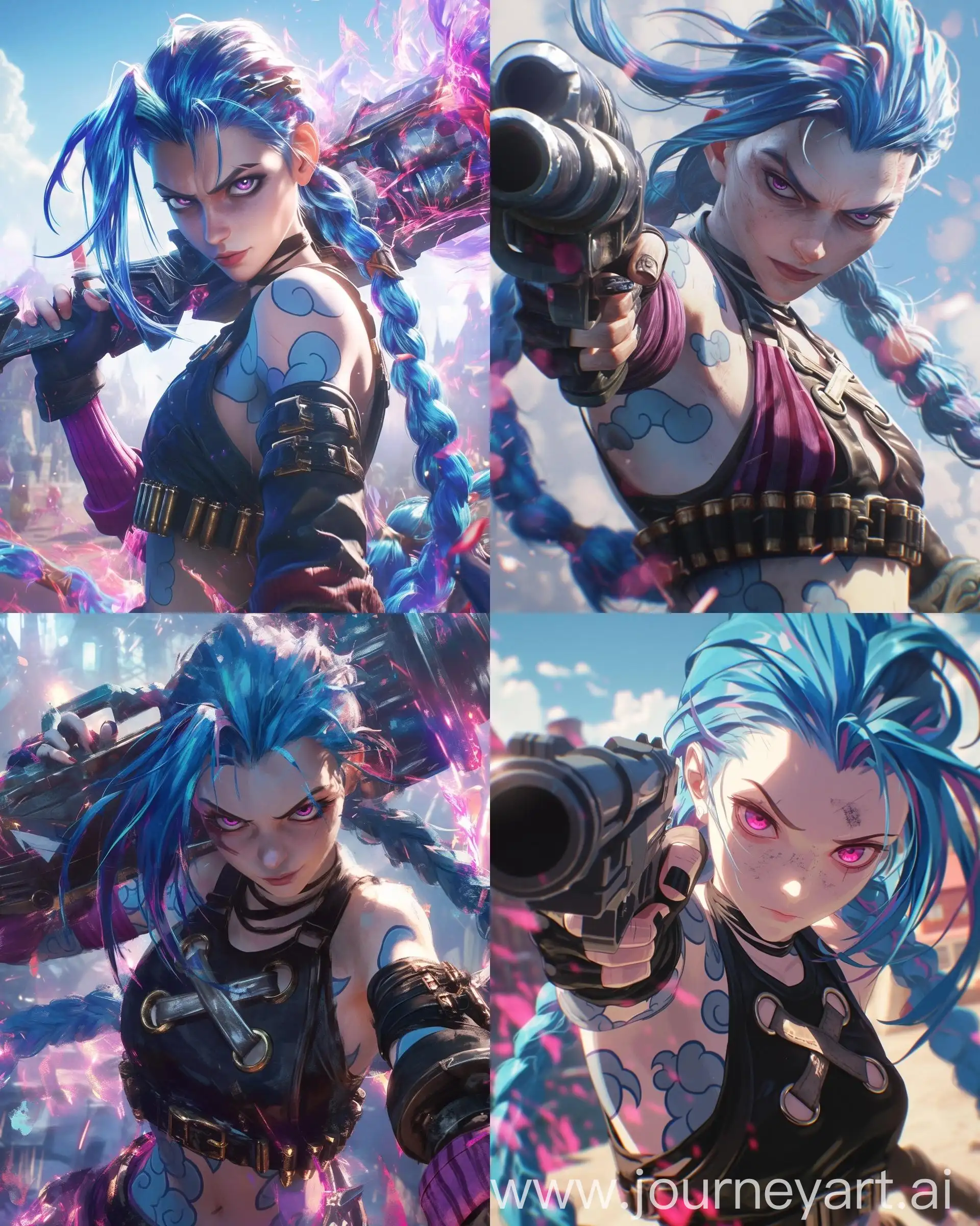 Jinx-from-Arcane-with-Gatling-Gun-in-Cinematic-Action