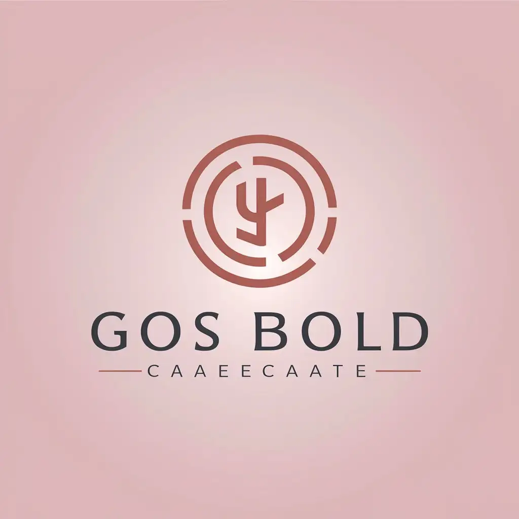 LOGO Design for Minimalist and Modern Rose Gold White Icon with Text