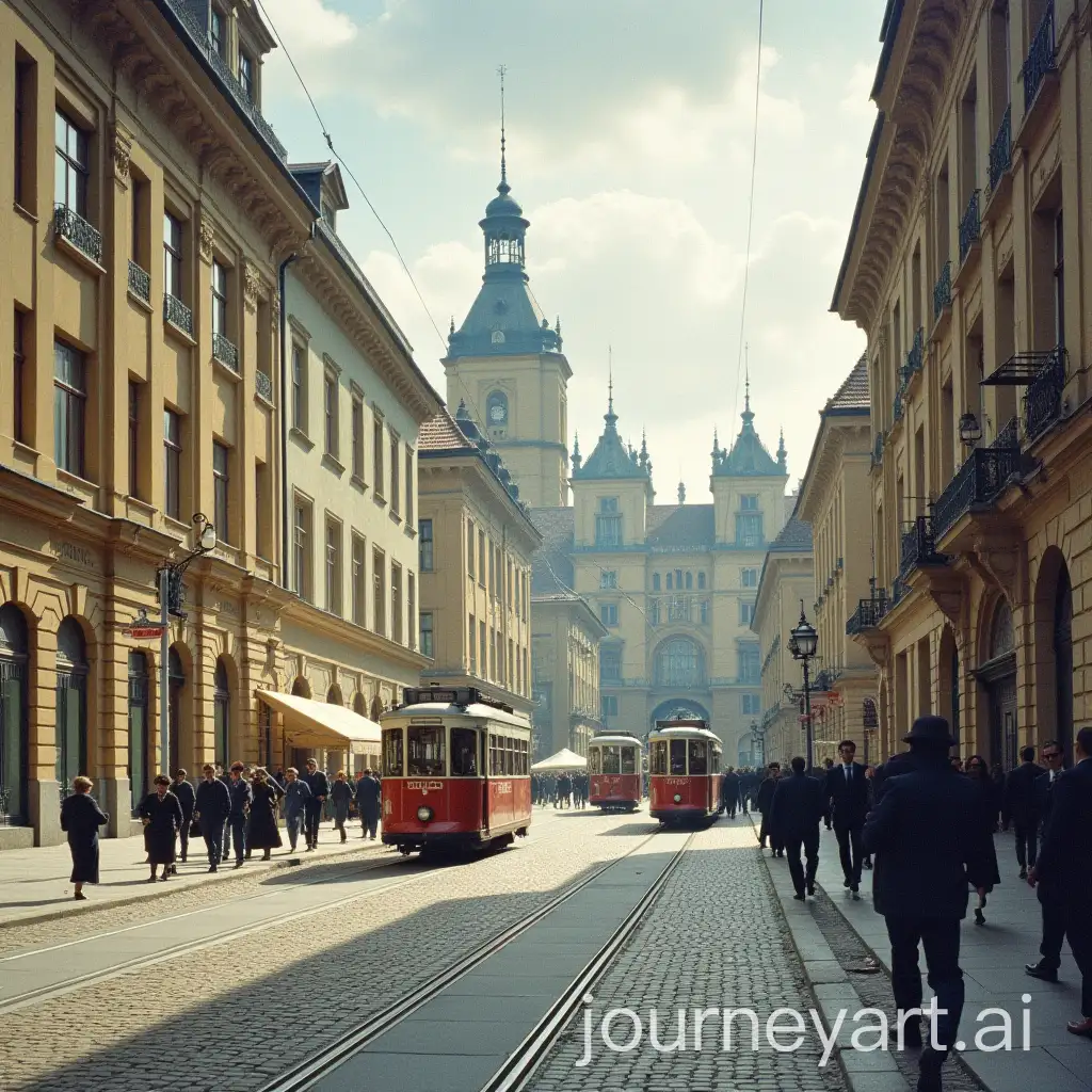 Zagreb-Cityscape-in-1913-Neoclassical-Baroque-and-Secessionist-Architecture