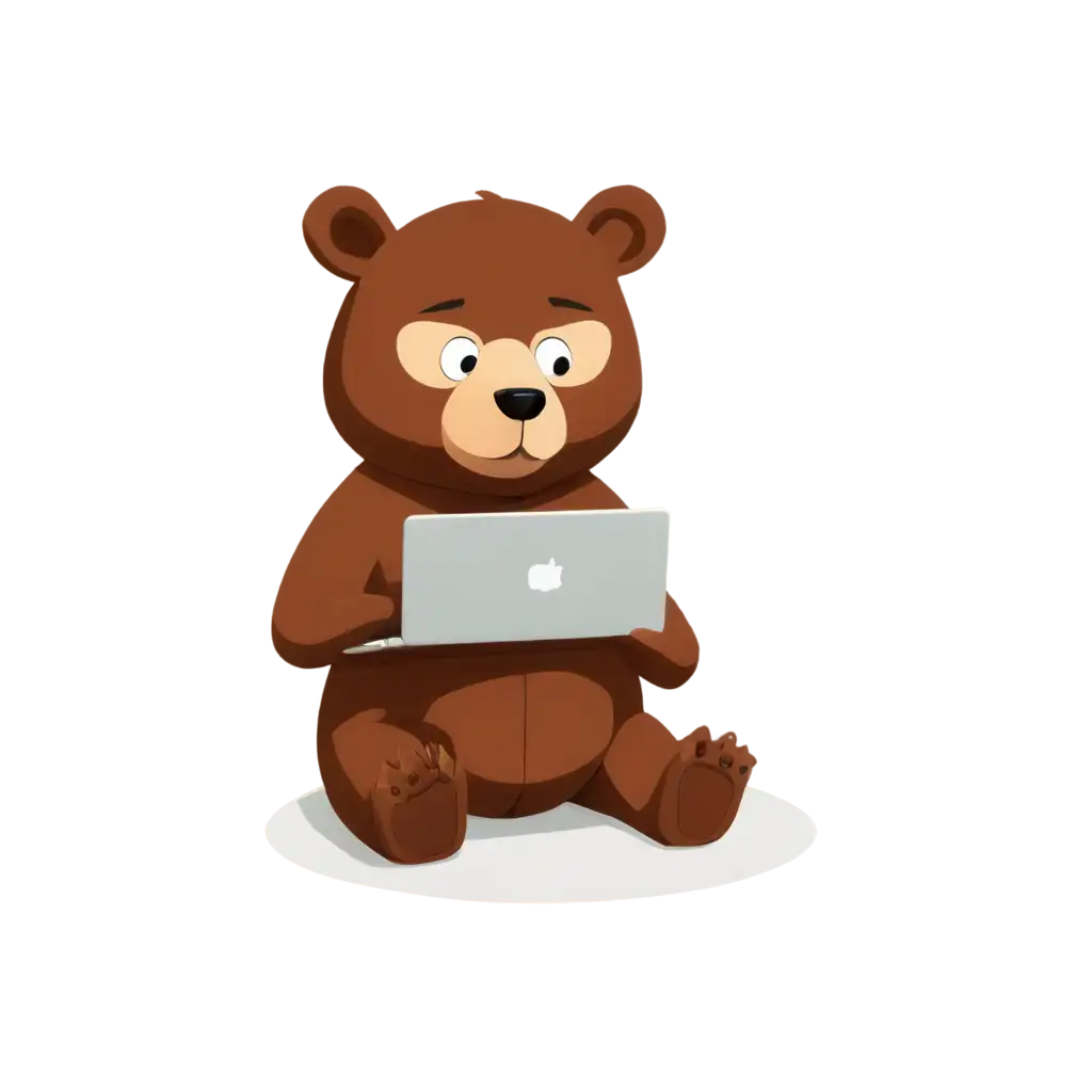 Bear-Coding-Cartoon-PNG-Fun-and-Engaging-Visuals-for-Digital-Creativity