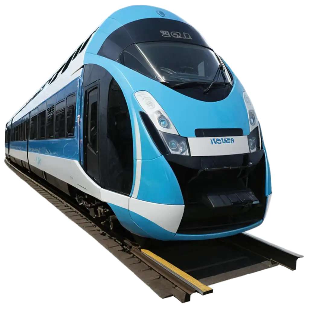 Futuristic-AllBlue-Train-Packed-with-Napoli-Fans-HighQuality-PNG-Image-for-Sports-Futuristic-Design