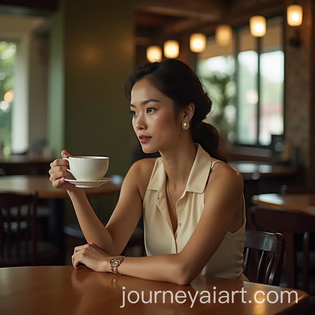 Elegant-Cambodian-Woman-Enjoying-Coffee-in-1960s-Coffee-Shop