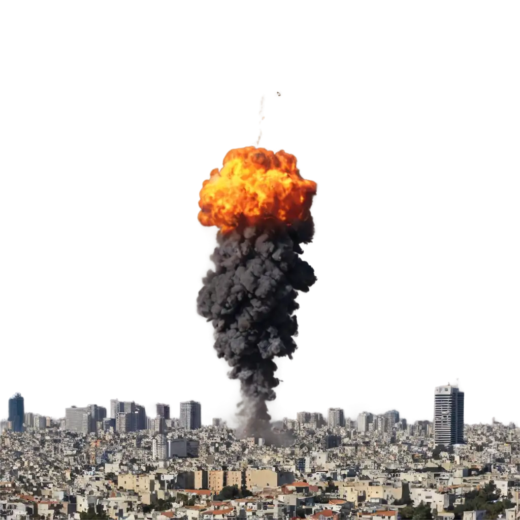 HighQuality-PNG-Image-of-Bombs-Dropping-on-Tel-Aviv-Impactful-Visual-Representation