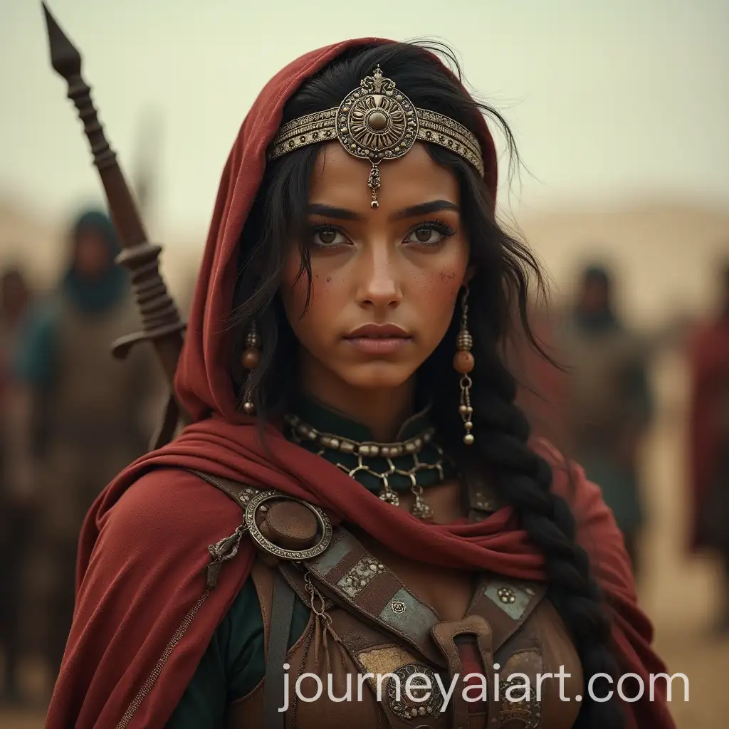 Maghrebi-Female-Warrior-in-Apocalyptic-Era-Portrait