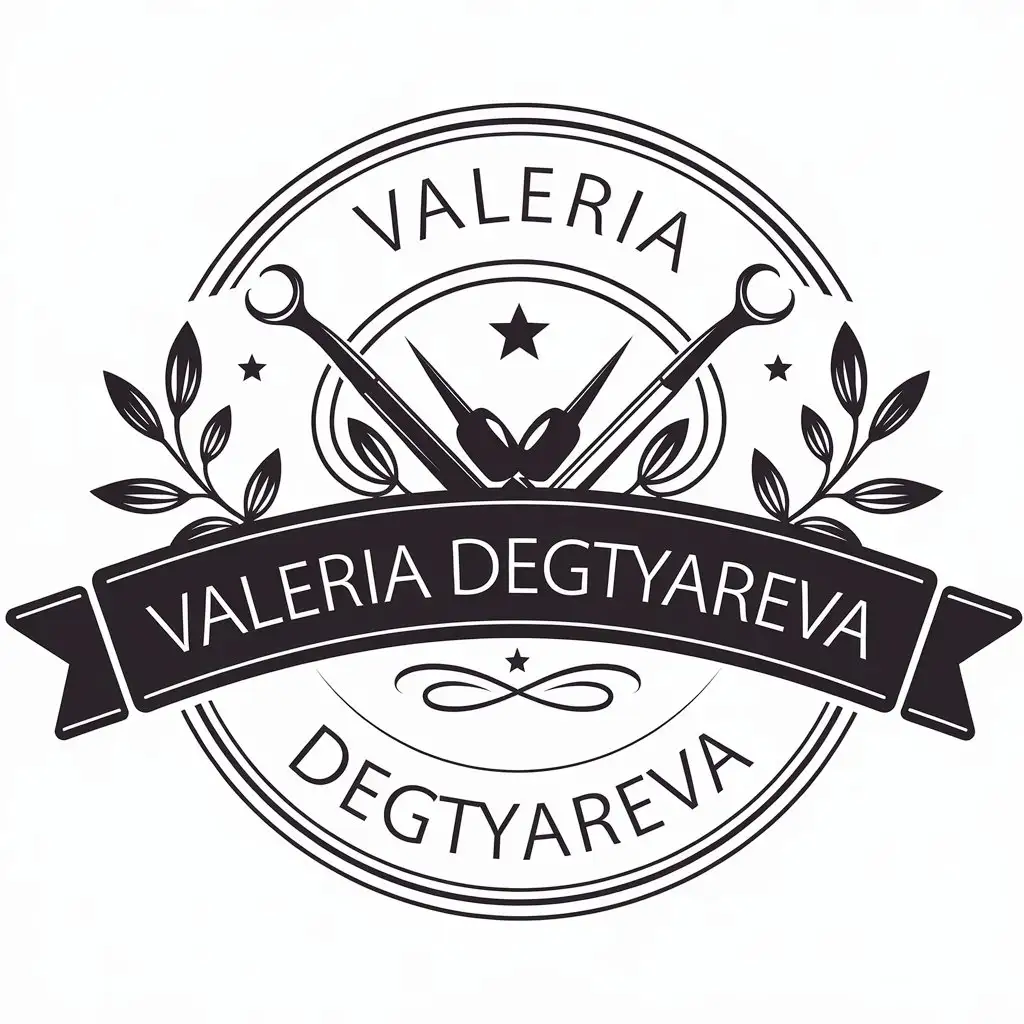 LOGO Design For Valeria Degtyareva Elegant Vector Design with Nails and Manicure Theme