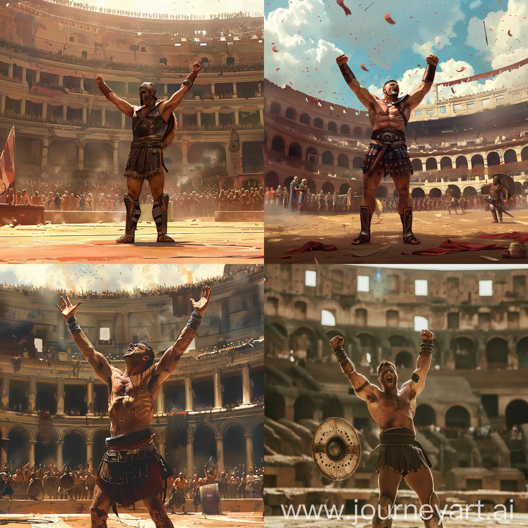 Gladiator-Celebrating-Victory-in-Ancient-Romes-Colosseum