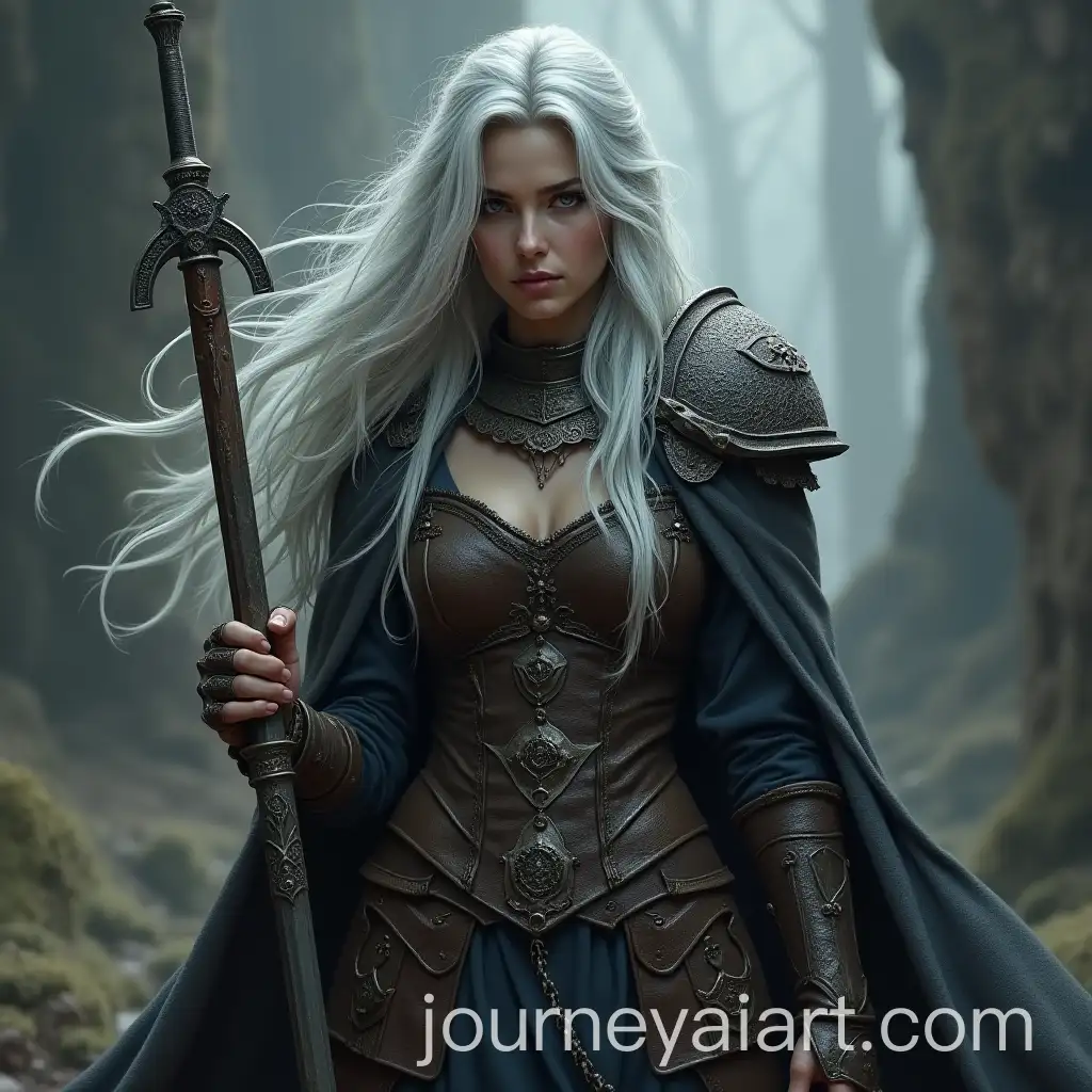 SilverHaired-Female-Warrior-with-Warhammer-in-Dark-Fantasy-Elden-RingInspired-Style