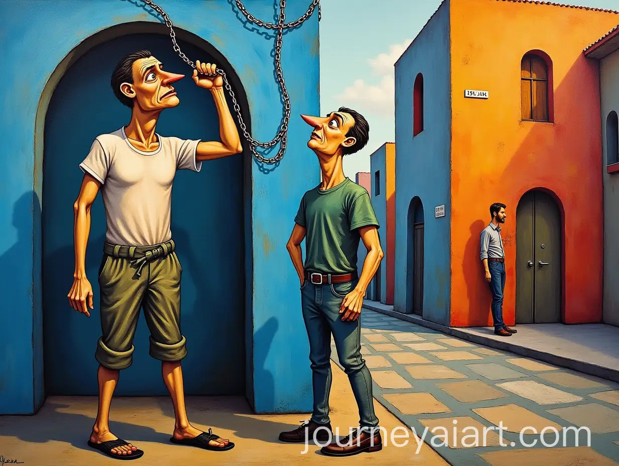 Surrealist-Cubist-Figures-Under-Abstract-Archway