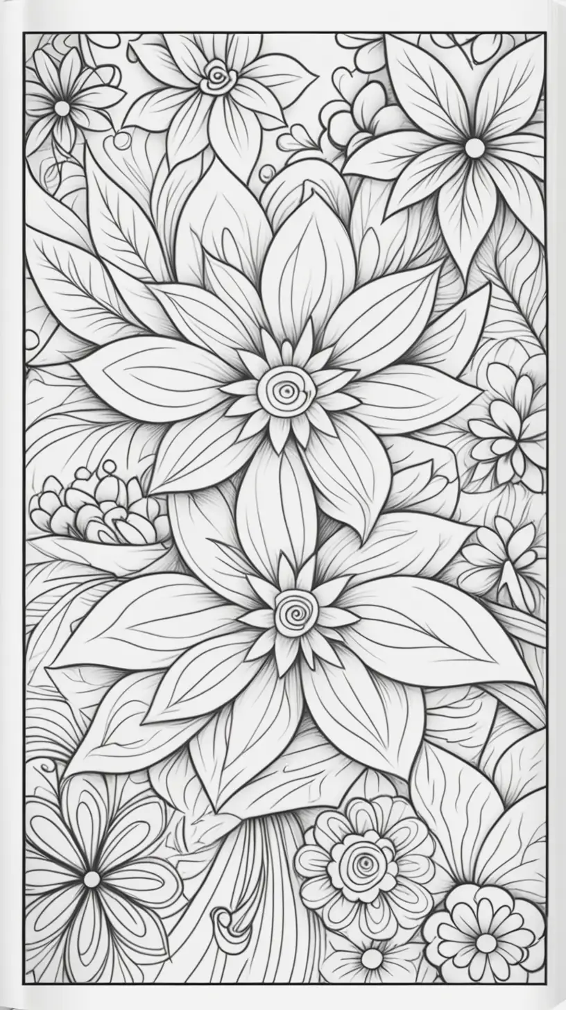 Simple and Relaxing Coloring Book by Coco Woy with Clear Borders