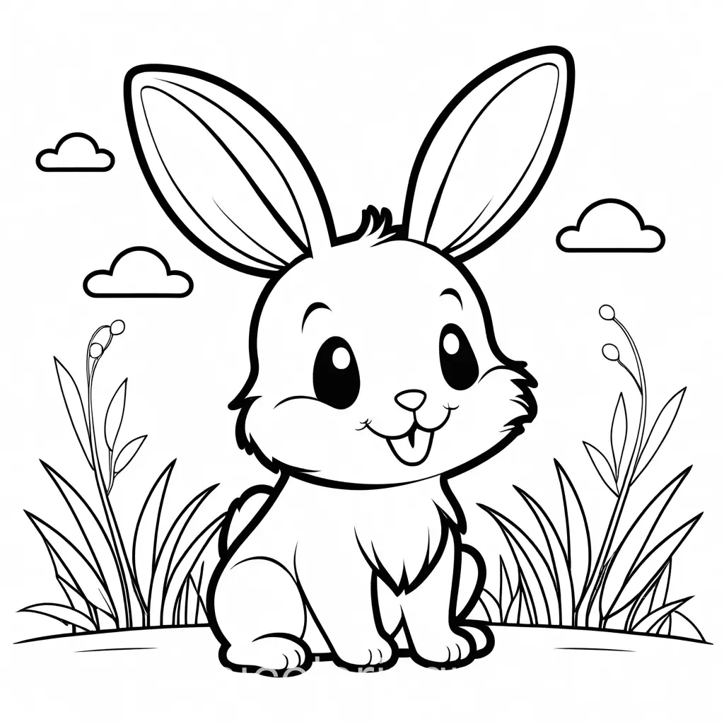 Smiling-Rabbit-Coloring-Page-for-Toddlers