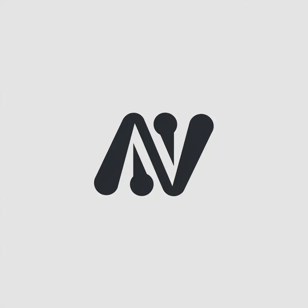 LOGO Design for AV Minimalistic Vector with Numbers for Internet Industry