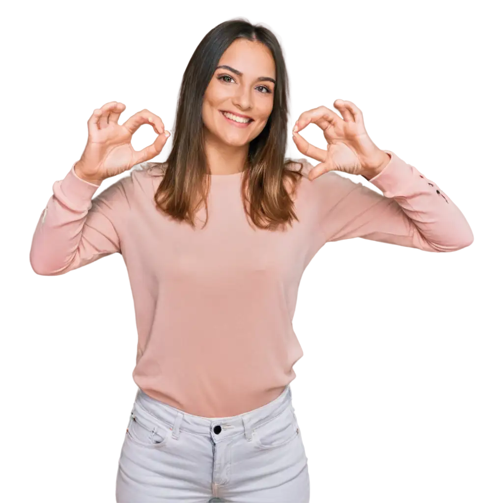 PNG-Image-of-a-Happy-Woman-Giving-a-Heart-Sign