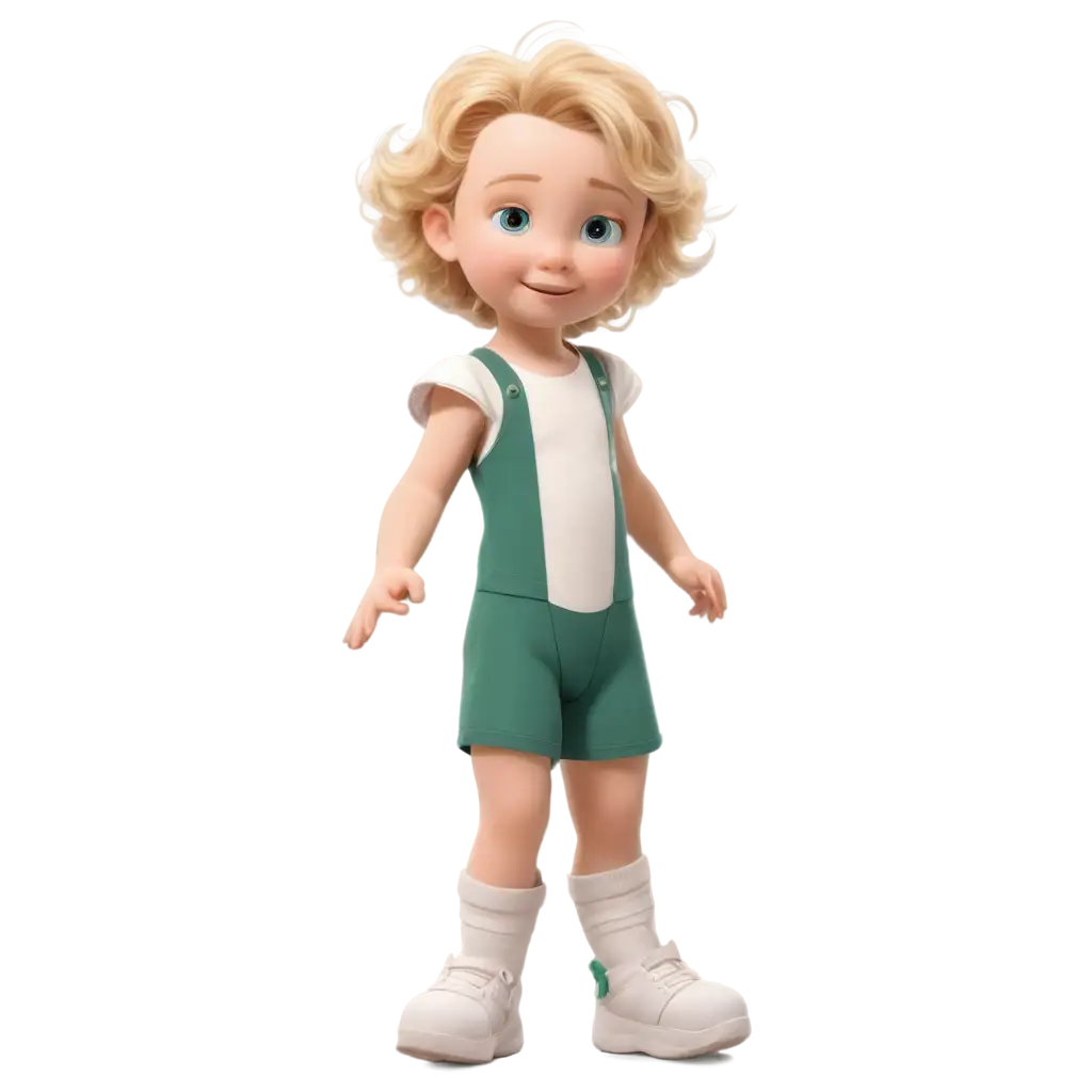 PNG-Image-of-2YearOld-Baby-with-Blonde-Wavy-Hair-and-Fair-Skin-in-Animated-Style