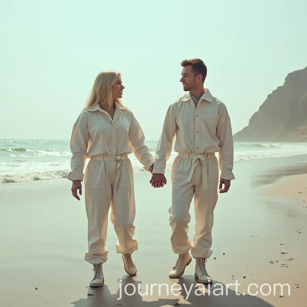 Futuristic-Couple-in-Prison-Garb-onAI-Art-Prompt-Expansion-Desolate-Beach-Shoreline