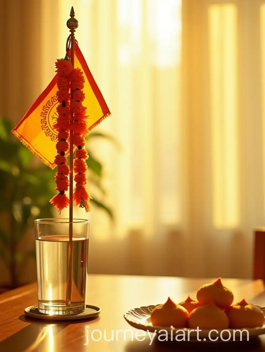 Gudi-Padwa-Celebration-with-Traditional-Garlands-and-Sweets