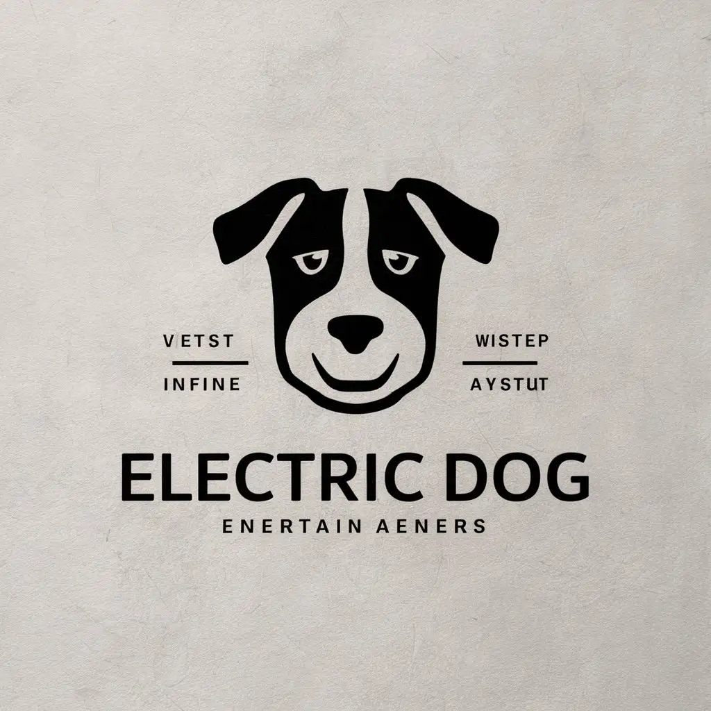 LOGO-Design-For-Electric-Dog-Playful-Dog-Symbol-in-Vector-Art-Style