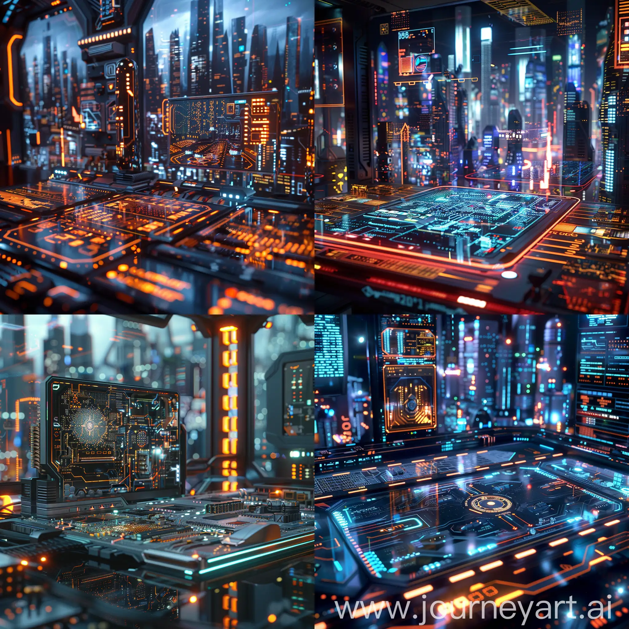 Futuristic-PC-Graphics-Card-2034-Cybernetic-Cityscape-Visualization