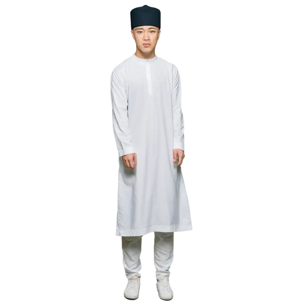 Jimin-BTS-Wearing-a-Muslim-Tunic-PNG-Image-for-Cultural-and-Fashion-Representation