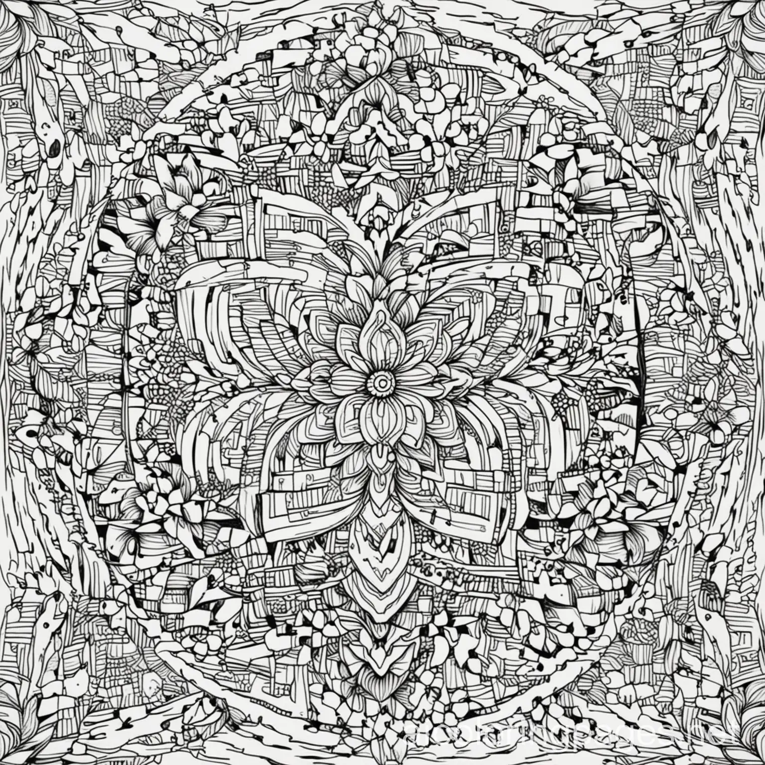 Black-and-White-Mandala-Coloring-Page-with-Floral-and-Geometric-Shapes