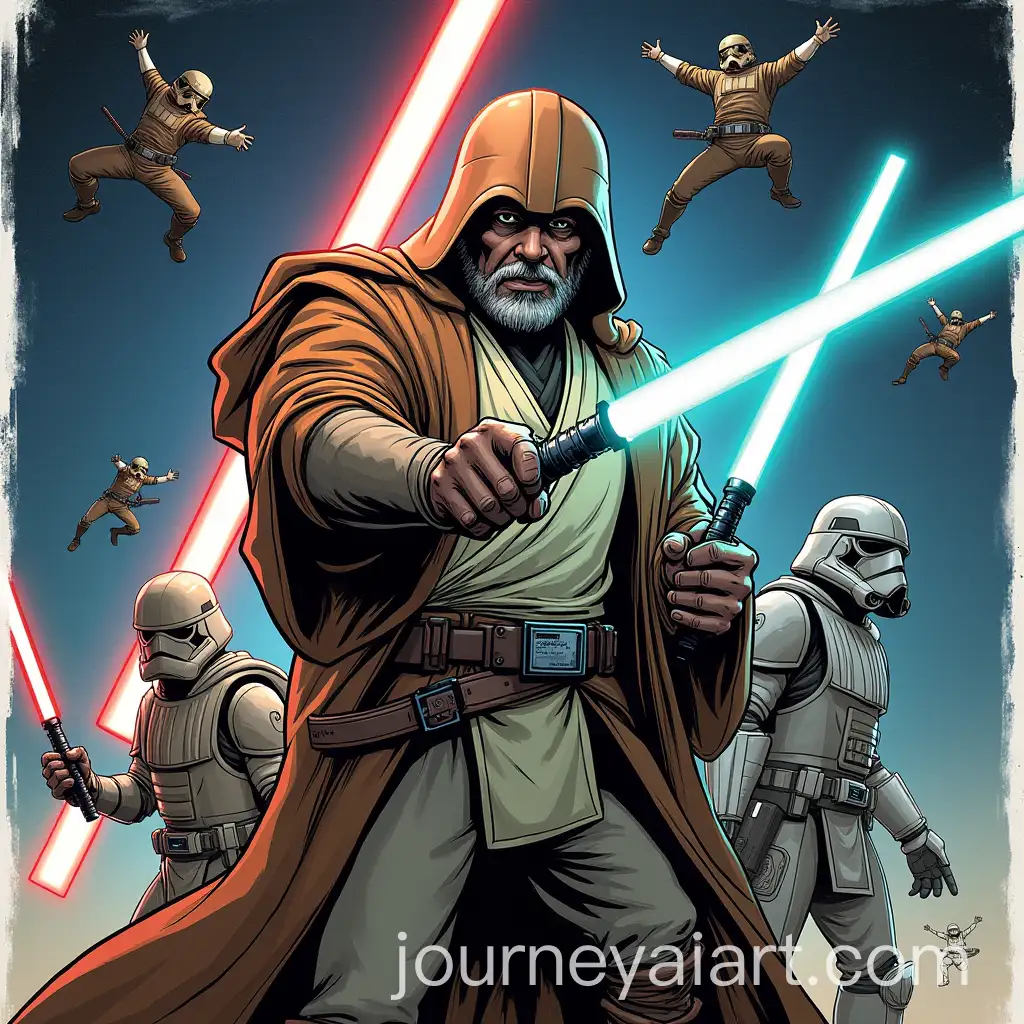 Marvel-Comic-Style-Jedi-in-Action