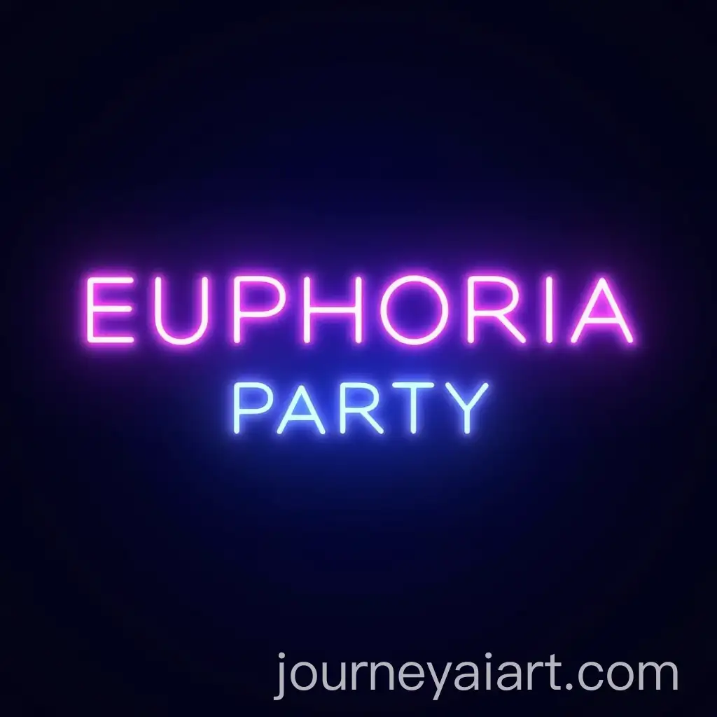 Vibrant-Neon-AI-Art-Prompt-Expansion3D-Logo-for-Euphoria-Party-in-Purple-and-Blue