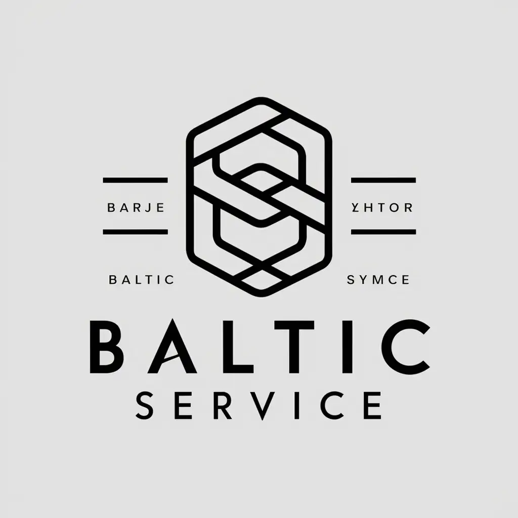 a vector logo design,with the text "Baltic Service", main symbol:BS,complex,be used in Others industry,clear background