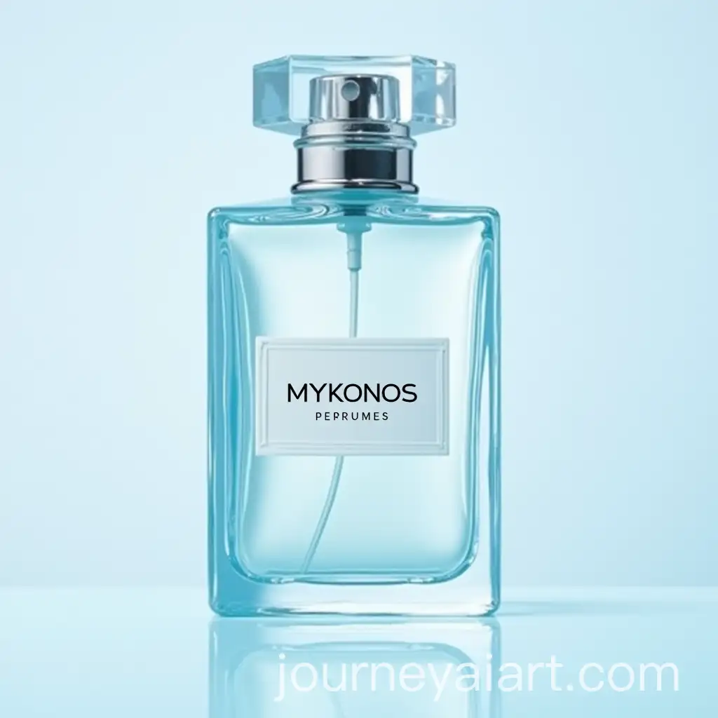 Mykonos-Perfumes-Brand-Logo-Design-with-Sky-Blue-Theme