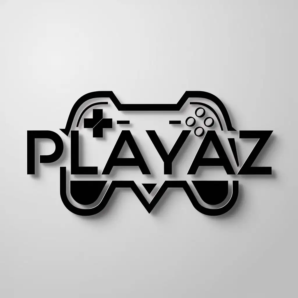 LOGO Design for PlayAz Vector Design with Game Controller Symbol and Clear Background