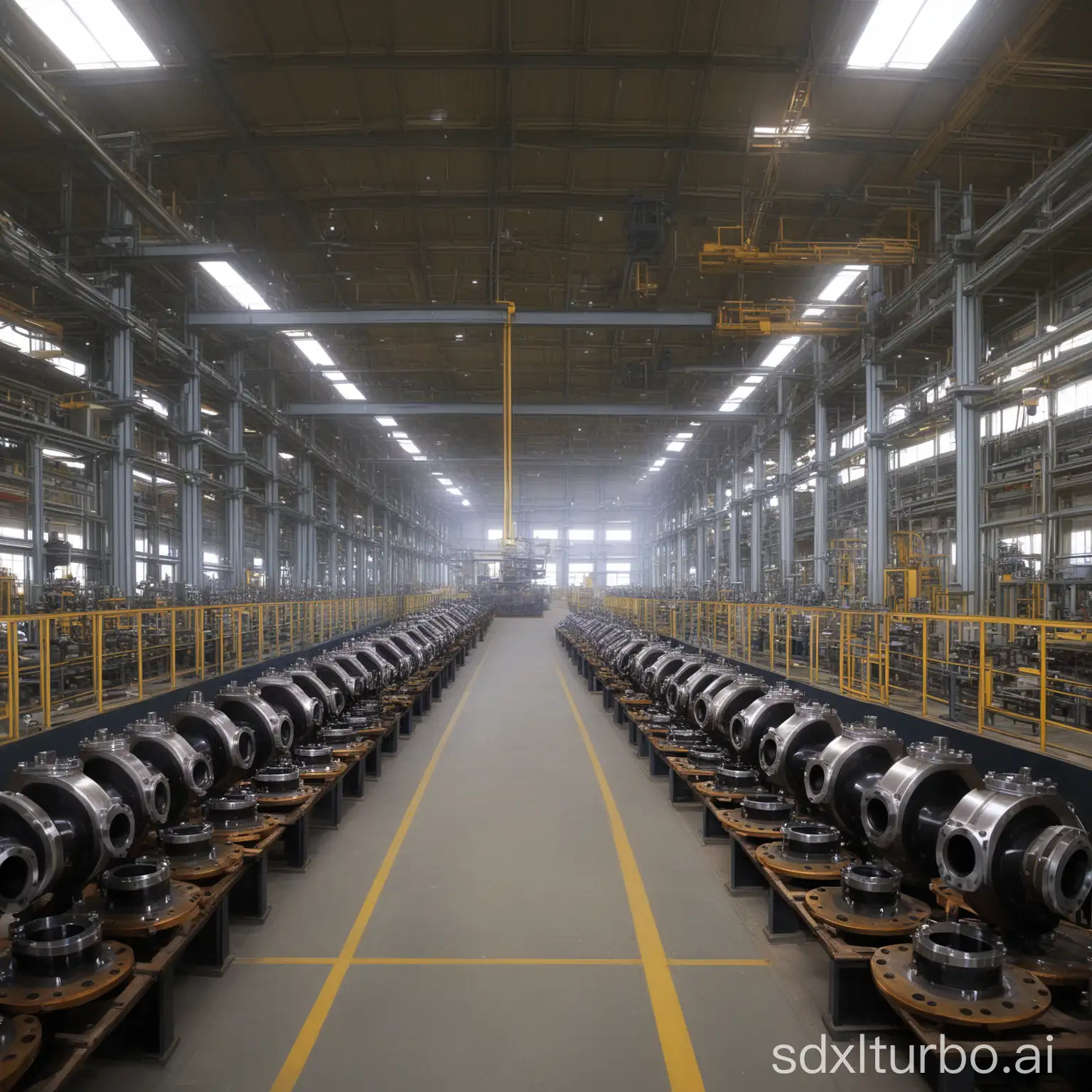 Industrial-Valve-Production-Line-in-Manufacturing-Facility