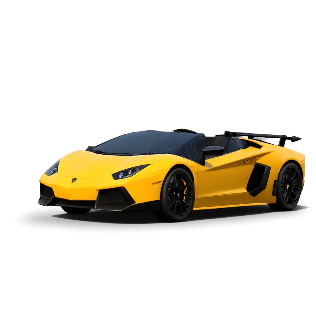 3D-PNG-Image-of-Young-Man-Driving-Yellow-Lamborghini-in-Forest-Landscape-HighQuality-Visual-for-Dynamic-Content