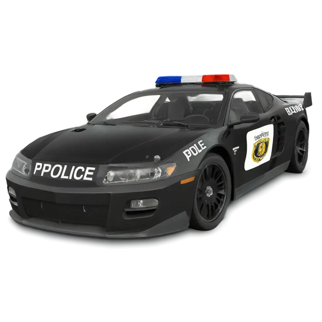 police sports car pulled from a video game