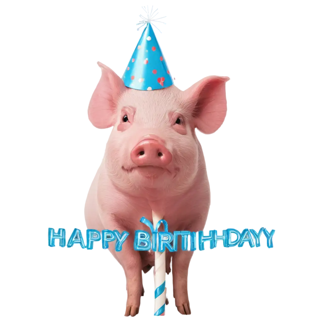 Happy-Birthday-Pig-PNG-Image-Celebrate-with-HighQuality-Pig-Illustrations