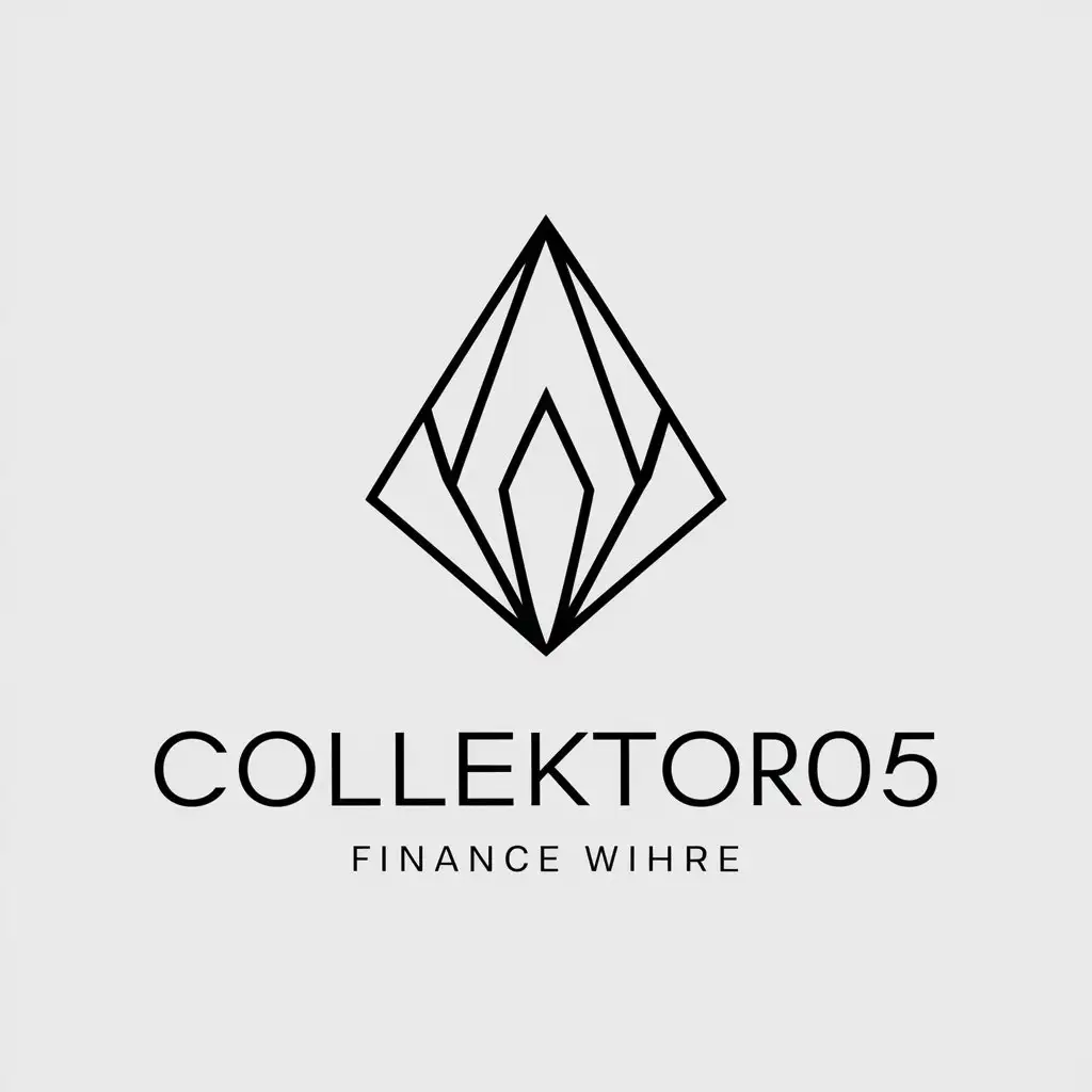 a vector logo design,with the text "Collektor05", main symbol:Crystal,Moderate,be used in Finance industry,clear background