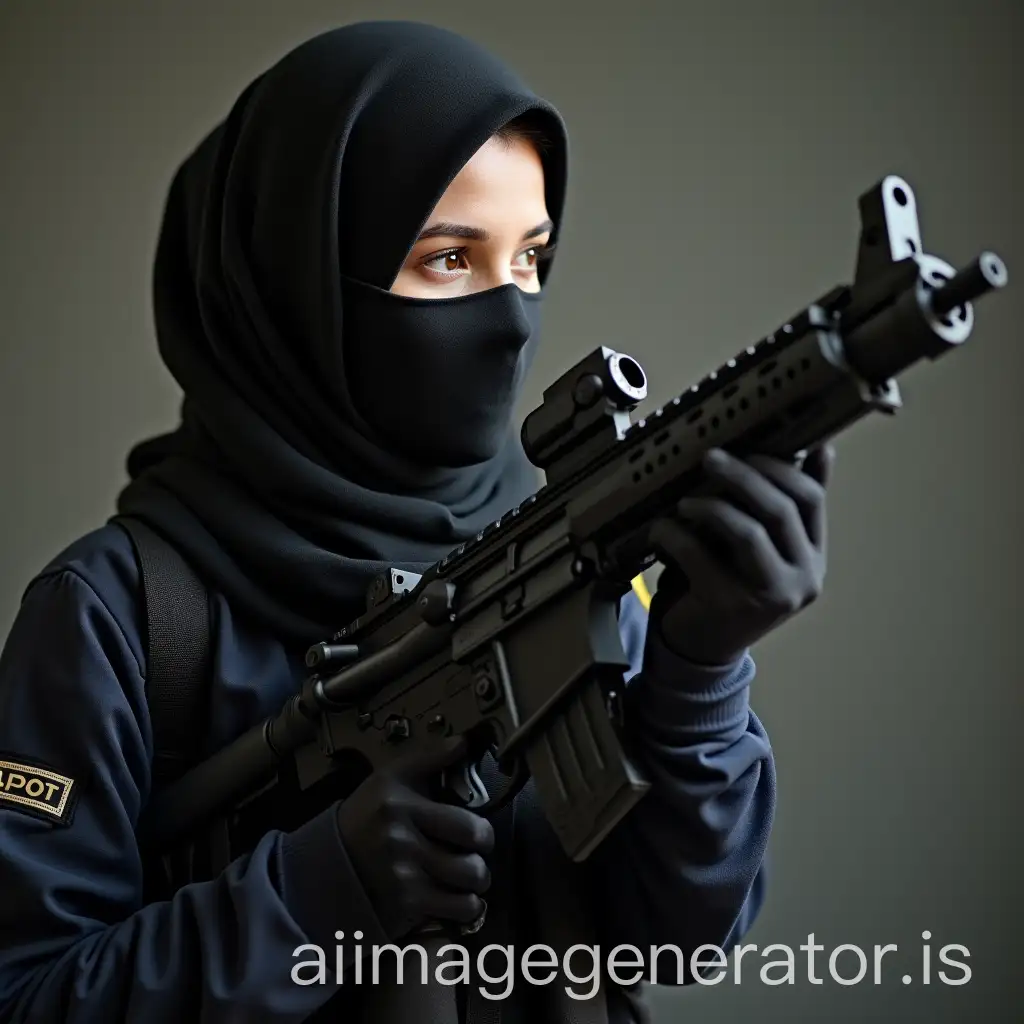 HijabWearing-Police-Officer-Holding-Rifle-in-Urban-Setting