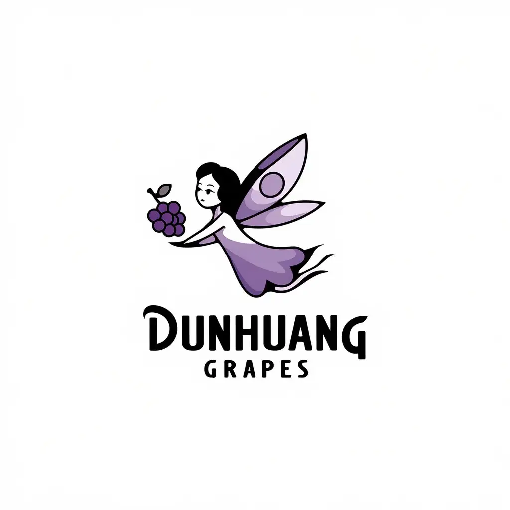 LOGO-Design-for-Dunhuang-Grapes-Vintage-Aesthetic-with-a-Touch-of-Whimsy