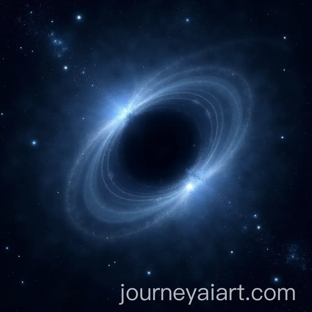 Galactic-Convergence-Towards-a-Black-Hole-with-Radiant-Blue-Stars