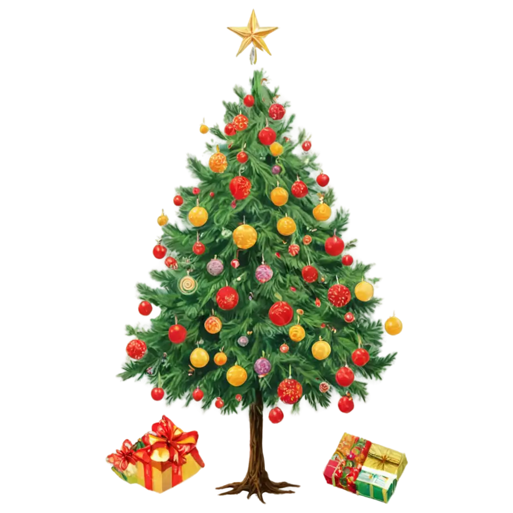 New-Year-Tree-PNG-Image-Perfect-for-Celebrating-the-Holidays-with-Clarity-and-Detail