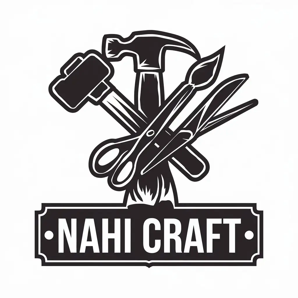 LOGO Design for Nahi Craft Vector with Craft Symbols and Clear Background