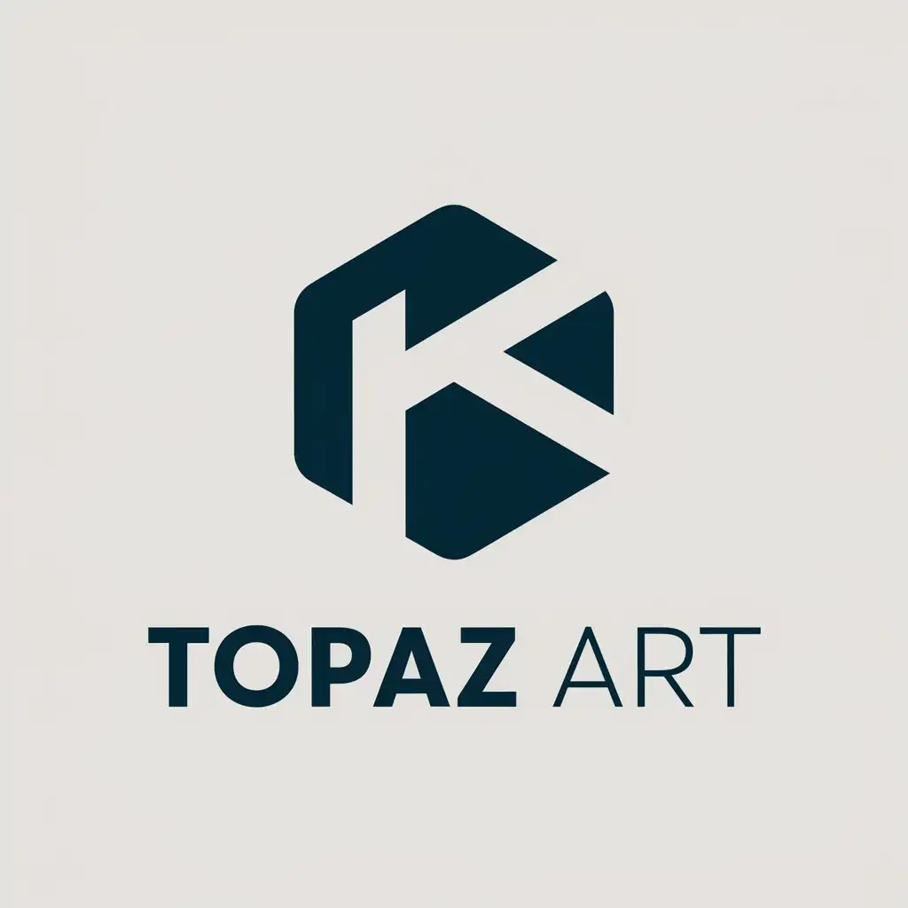 a vector logo design,with the text "Topaz Art", main symbol:Design a brand logo named Topaz Art,Moderate,be used in Digital products industry,clear background