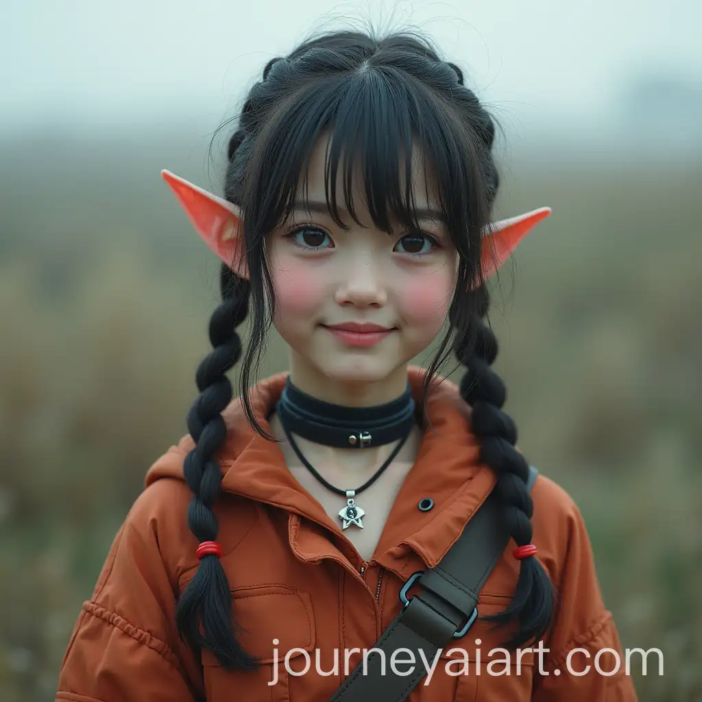 Smiling-15YearOld-Asian-Girl-in-Apocalyptic-Fashion-with-Elf-Ears-and-Pigtails