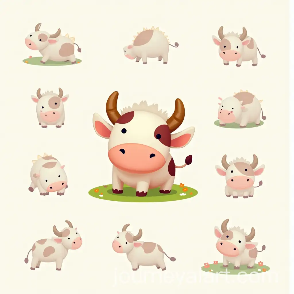 Cute-Vibrant-Cow-Icons-in-Playful-Designs
